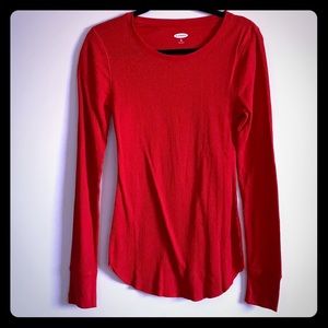 Red TALL old navy long sleeve